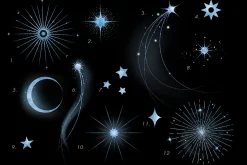 Cold Blue Cosmic PNG Overlays