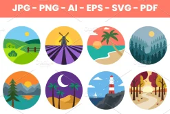 Collection of Landscape Illustration