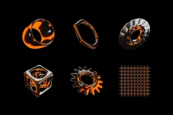 Color Chrome 3D Objects