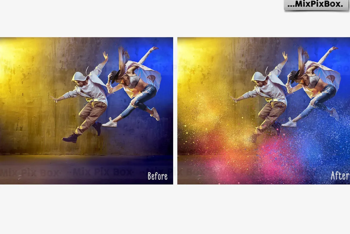 Colored Powder Photo Overlays