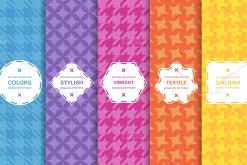 Colorful seamless textile patterns