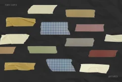 28 Colorful Textured Ripped Tapes