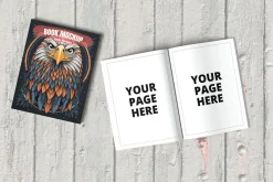 Coloring and activity book mockup