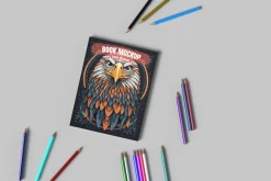Coloring and activity book mockup
