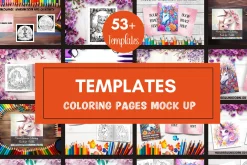 Coloring Pages Mock UP for Canva