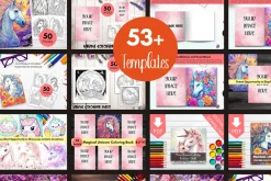 Coloring Pages Mock UP for Canva