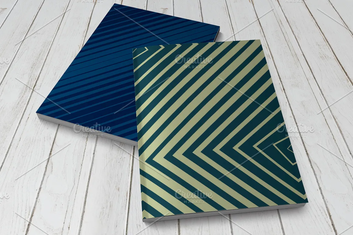 Color minimalistic striped covers