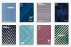 Color minimalistic striped covers