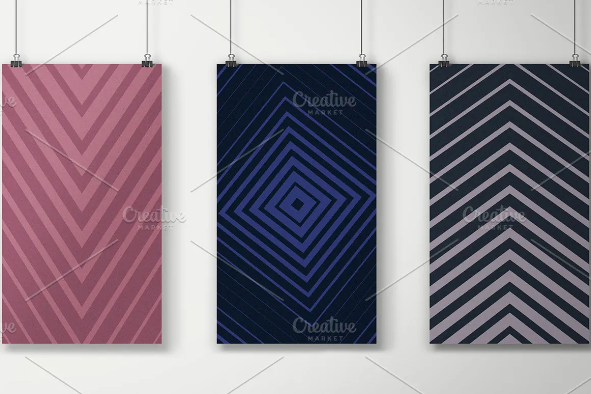 Color minimalistic striped covers