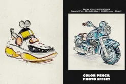 Color Pencil Square, Poster Effect