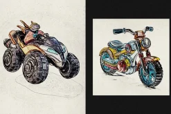 Color Pencil Square, Poster Effect