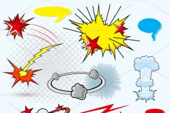 Comic Explosions Vector Elements