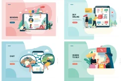 Company website vector Illustrations
