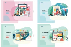 Company website vector Illustrations