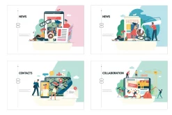 Company website vector Illustrations