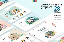 Company website vector Illustrations