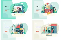 Company website vector Illustrations