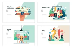 Company website vector Illustrations