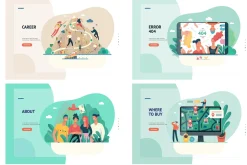 Company website vector Illustrations