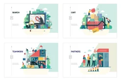 Company website vector Illustrations