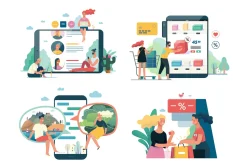 Company website vector Illustrations