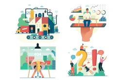Company website vector Illustrations