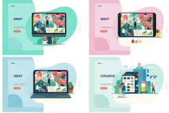 Company website vector Illustrations