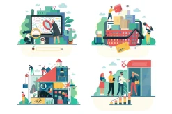 Company website vector Illustrations