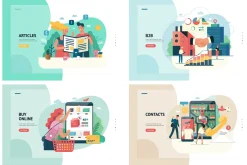Company website vector Illustrations