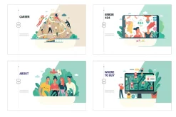 Company website vector Illustrations