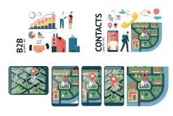 Company website vector Illustrations