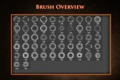 52 Complex Futuristic Circle Brushes
