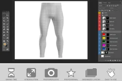 Compression Running Pants Mockup PSD