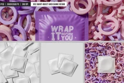Condom Package Mockup