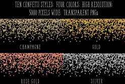 Confetti border overlays