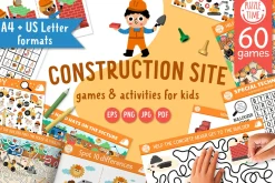 Construction site games for kids