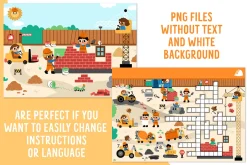 Construction site games for kids