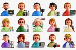 Content Creation 3D Icon Set