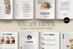 Cookbook / Recipe eBook for Canva