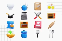 Cooking 3D Icons