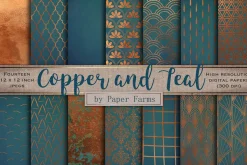 Copper teal backgrounds