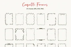 Coquette Christmas hand drawn set