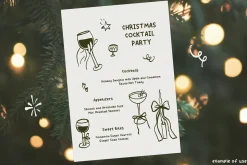 Coquette Christmas hand drawn set