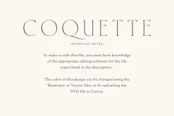 Coquette Floral Wedding Crest