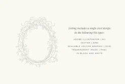 Coquette Floral Wedding Crest