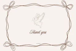 Coquette rabbit vintage illustration