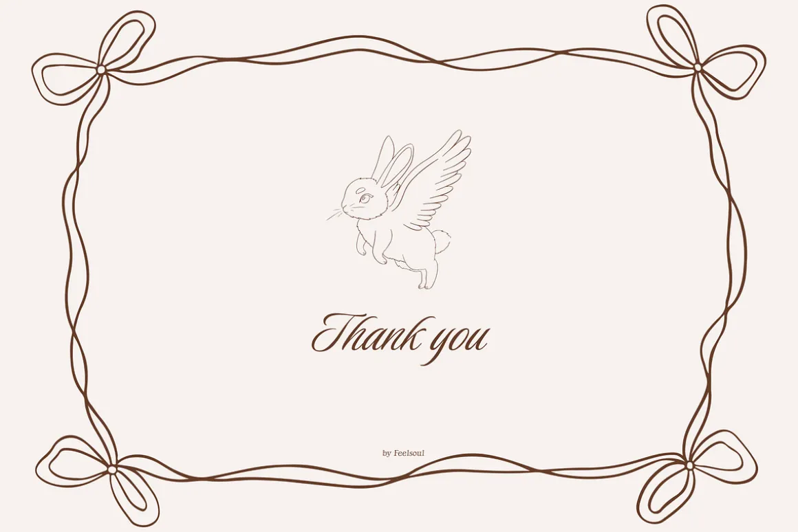 Coquette rabbit vintage illustration