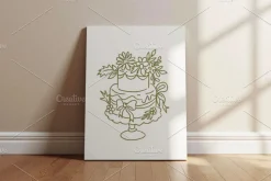 Coquette Thanksgiving Line Art