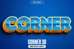 Corner 3D Text Effect