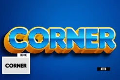 Corner 3D Text Effect